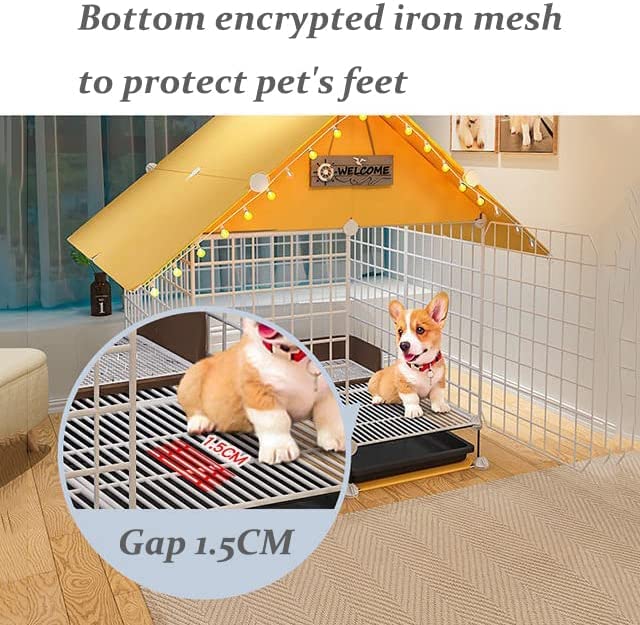 Amazon.co.jp: RNQZ 屋内用小型犬用金属製犬用ケージ、引き出し式