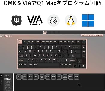 Amazon.com: Keychron Q1 Max QMK/VIA Wireless Custom Compact