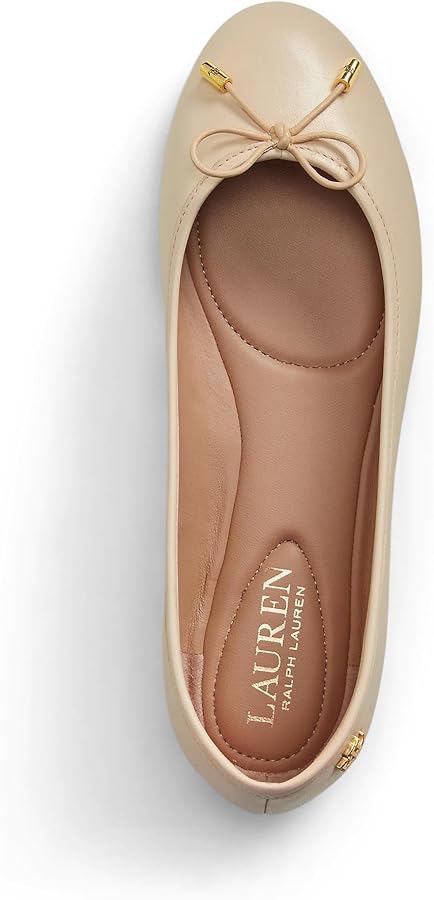 Amazon.com | Lauren Ralph Lauren Women's Jayna Nappa Leather Flat