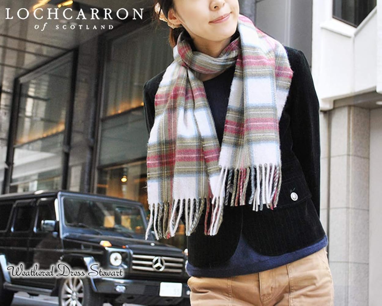 Amazon | [ロキャロン] 英国スコットランド製 マフラー カシミヤ100