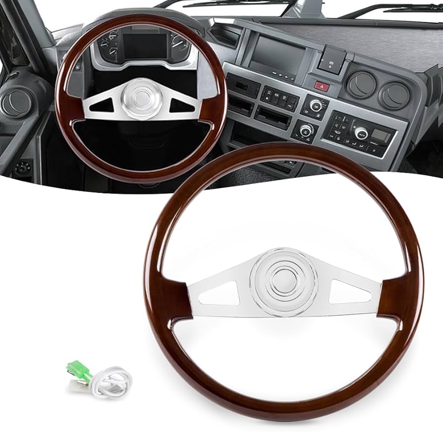Amazon | ZS ステアリング ハンドル トラック用 リアルウッド ハンドル