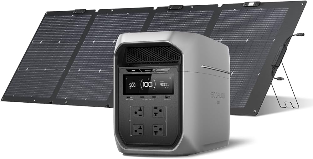 Amazon.co.jp: EcoFlow ポータブル電源 DELTA 3 Max Plus + 220W片面