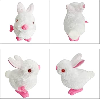 Amazon.com: 8 Pack Easter Bunny Wind-Up Toys, Plush Rabbit