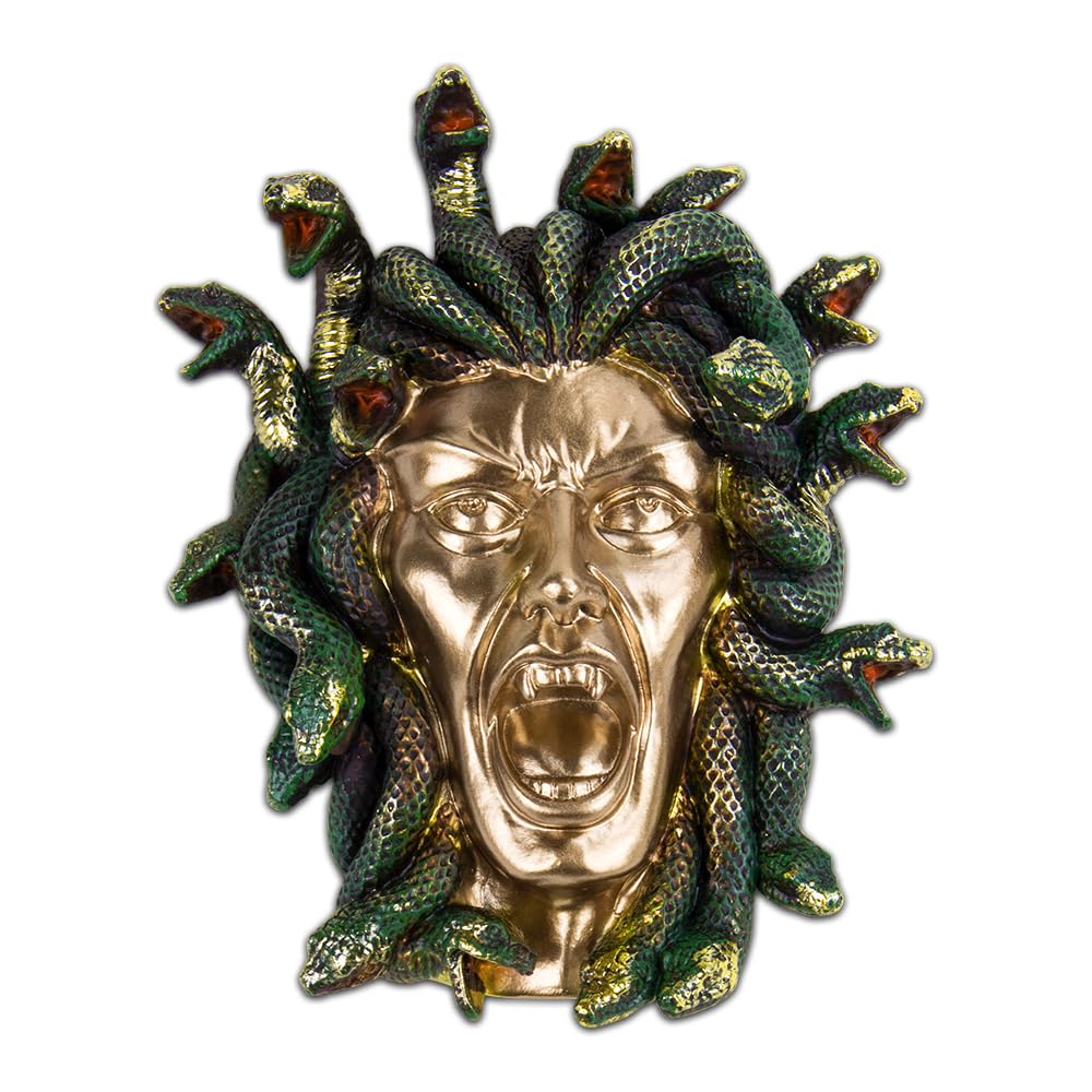 Amazon.co.jp: WSDMAVIS メデューサ頭像 ギリシャの頭 蛇の毛 ゴルゴン