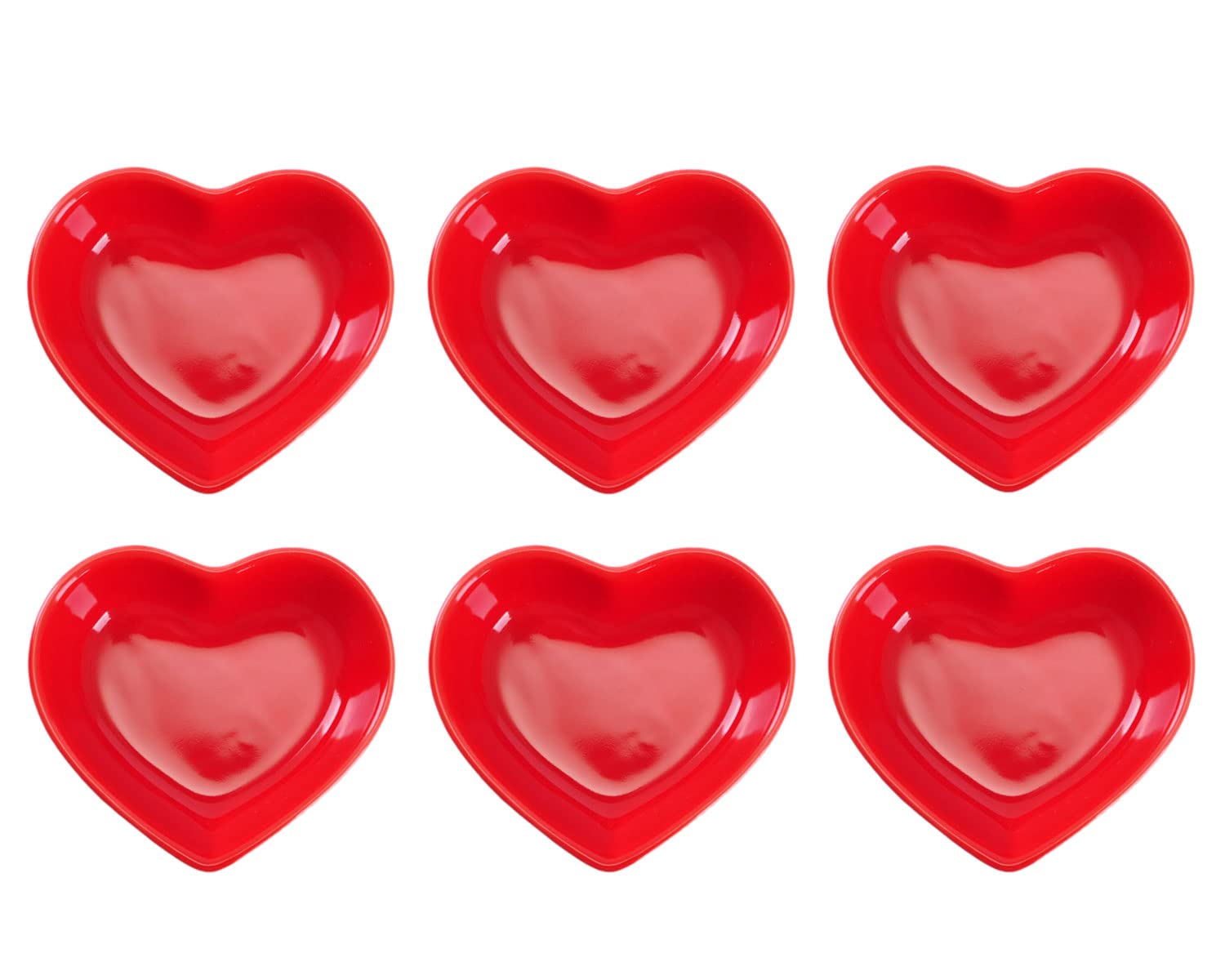 Amazon.com | WHJY Red Love Heart Shaped Ceramic Side Dish Bowl