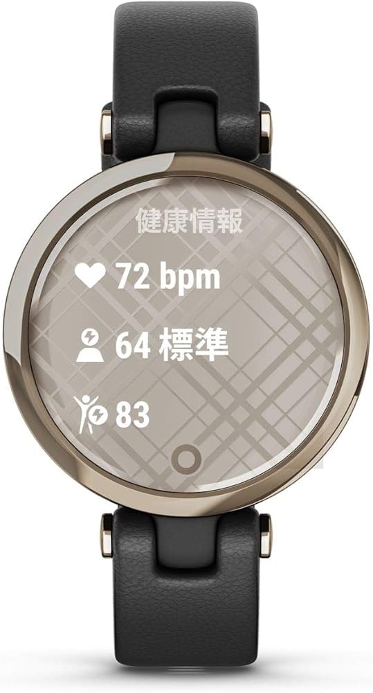 Amazon | ガーミン Lily Classic Black Leather/Cream Gold 小