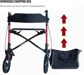 Rollator Walkers for Seniors - Rollator Walker with Seat & 7in
