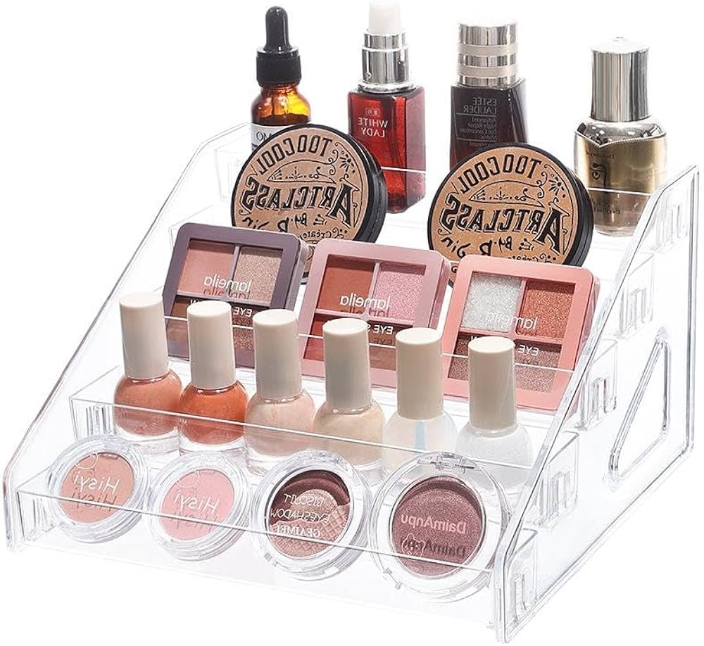 Amazon.co.jp: happykau コスメ収納 7段 アイシャドウスタンド 化粧品