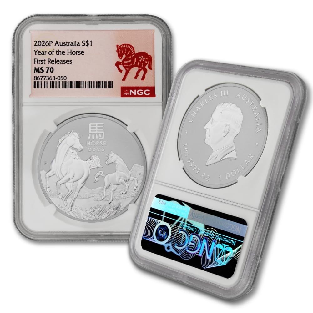 2026 P 1 oz Australian Silver Lunar Year of the Horse Coin MS-70