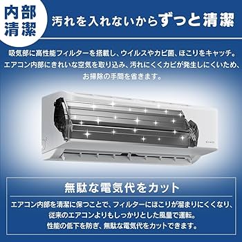 Amazon.co.jp: アイリスオーヤマ エアコン 14畳 4.0kW 内部清潔機能