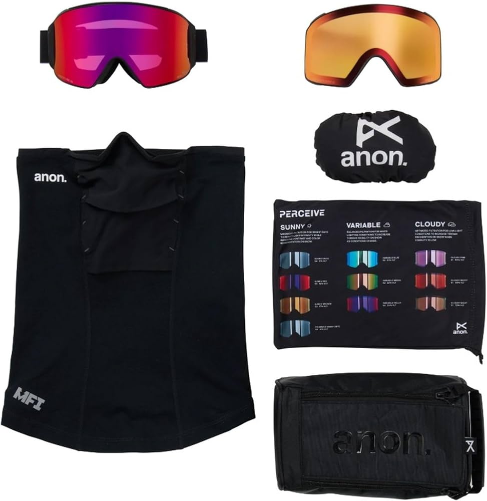 Amazon.com : Anon M4 Cylindrical Snow Goggles + Bonus Lens + MFI