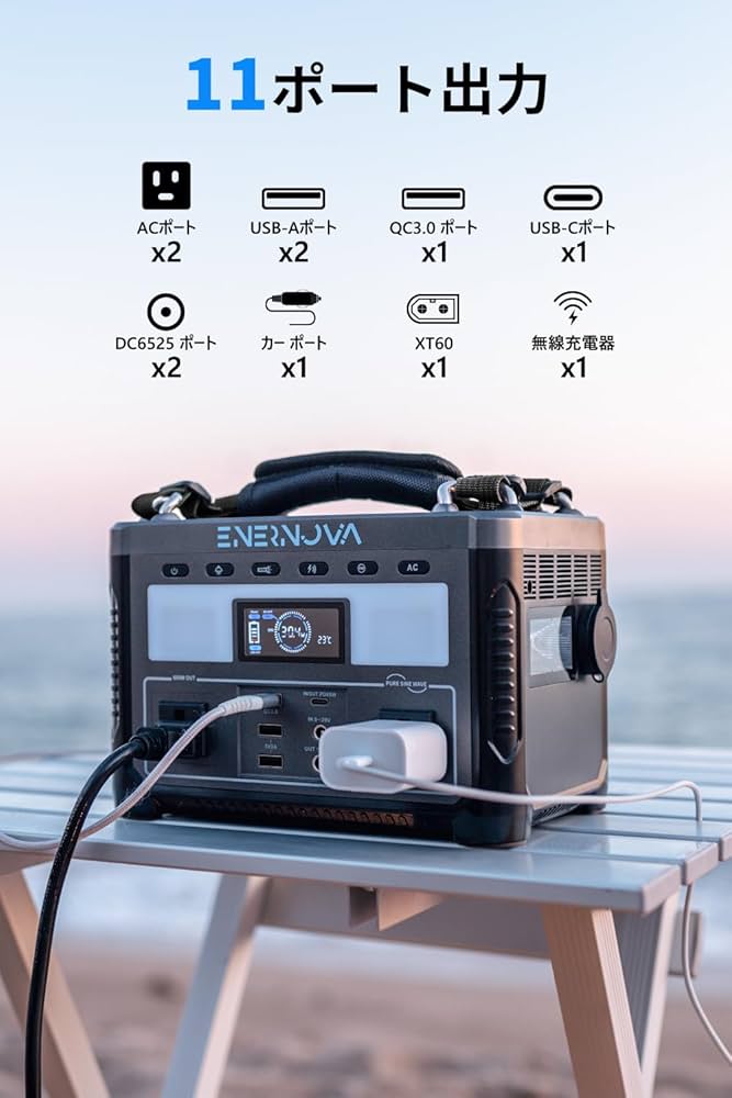 Amazon.co.jp: Enernova ポータブル電源 ETA 288Wh/AC(定格600W サージ