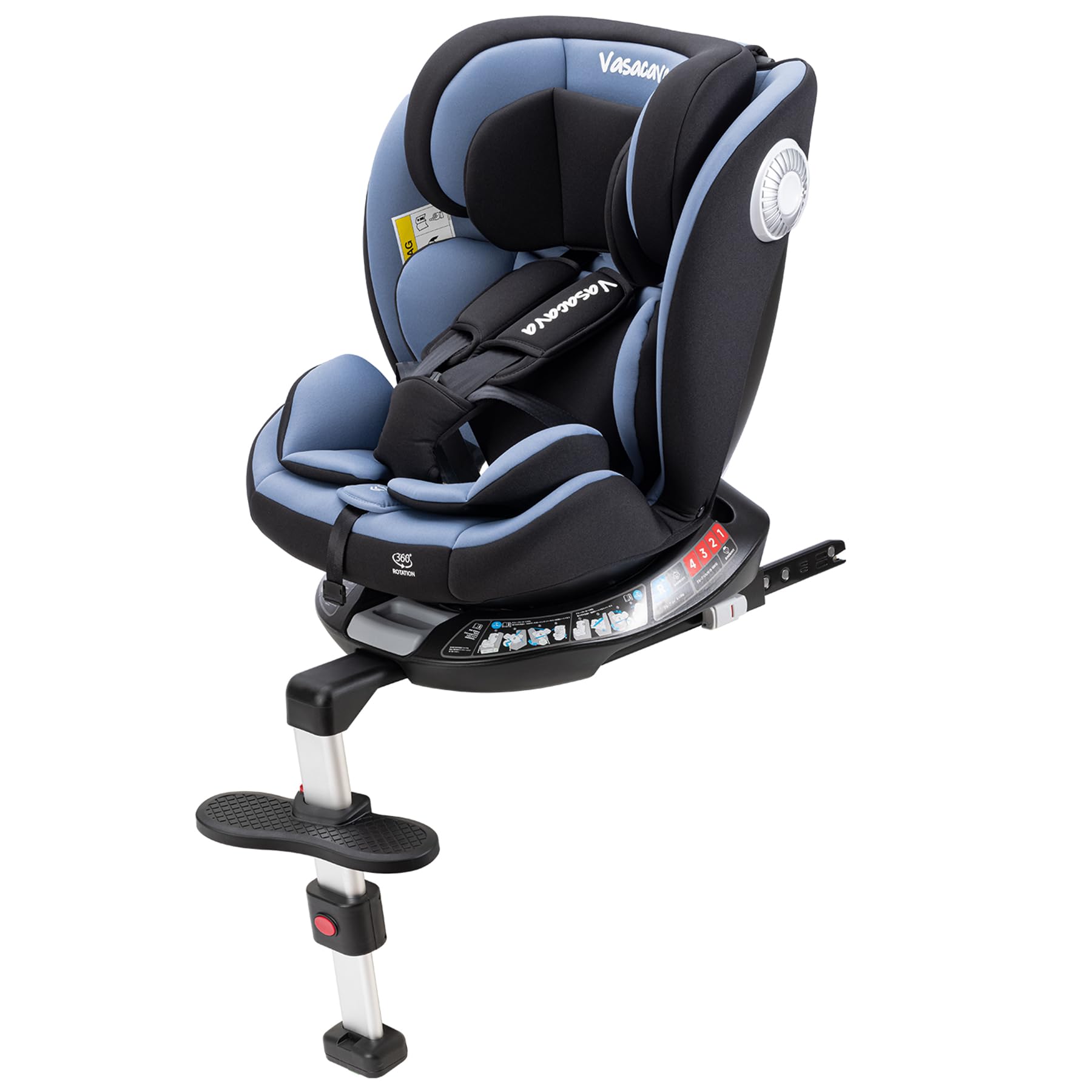 Amazon | Vasacava チャイルドシート 新生児から12歳頃 360°回転式