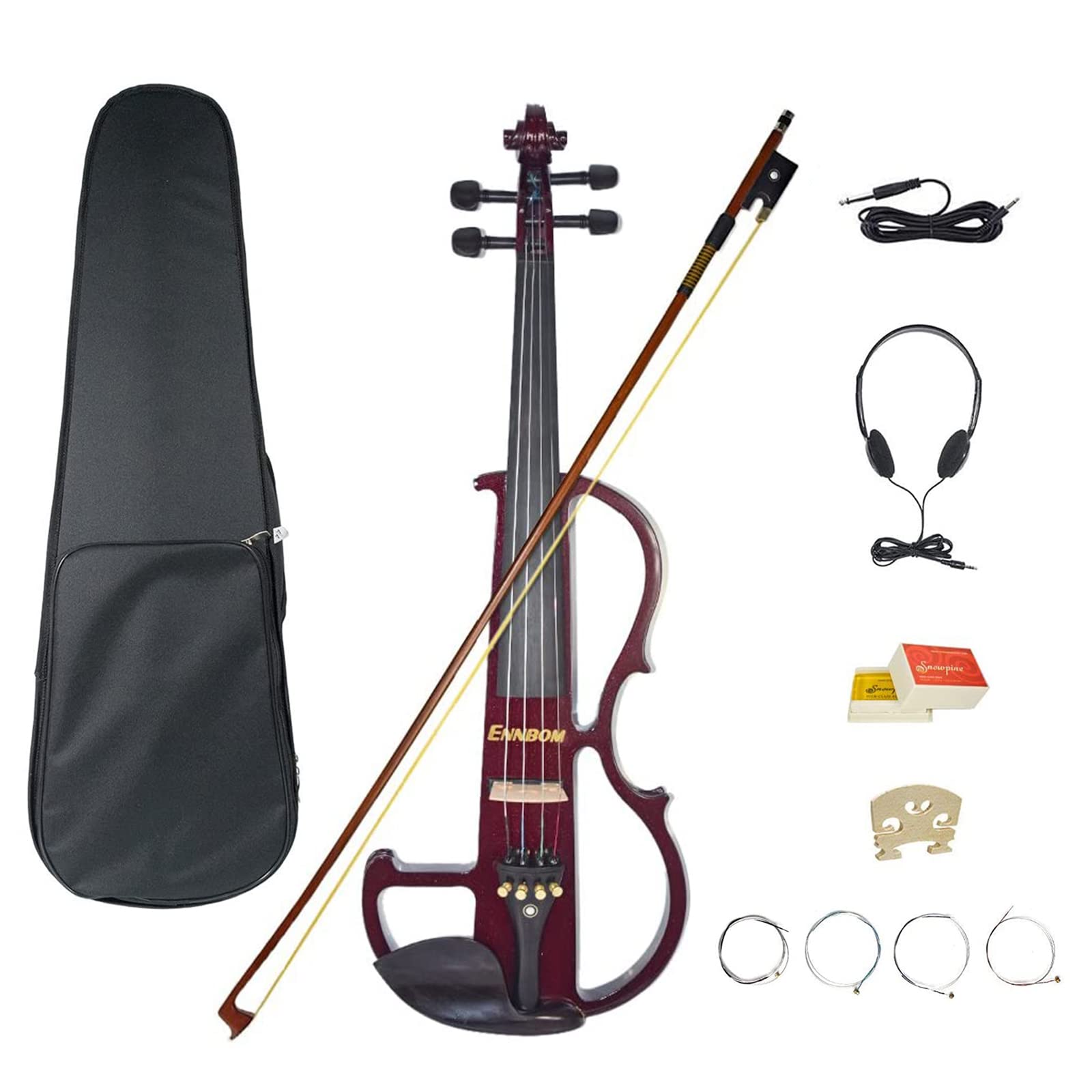 Amazon.co.jp: Ennbom Electric Silent Violin, 4/4, Glossy