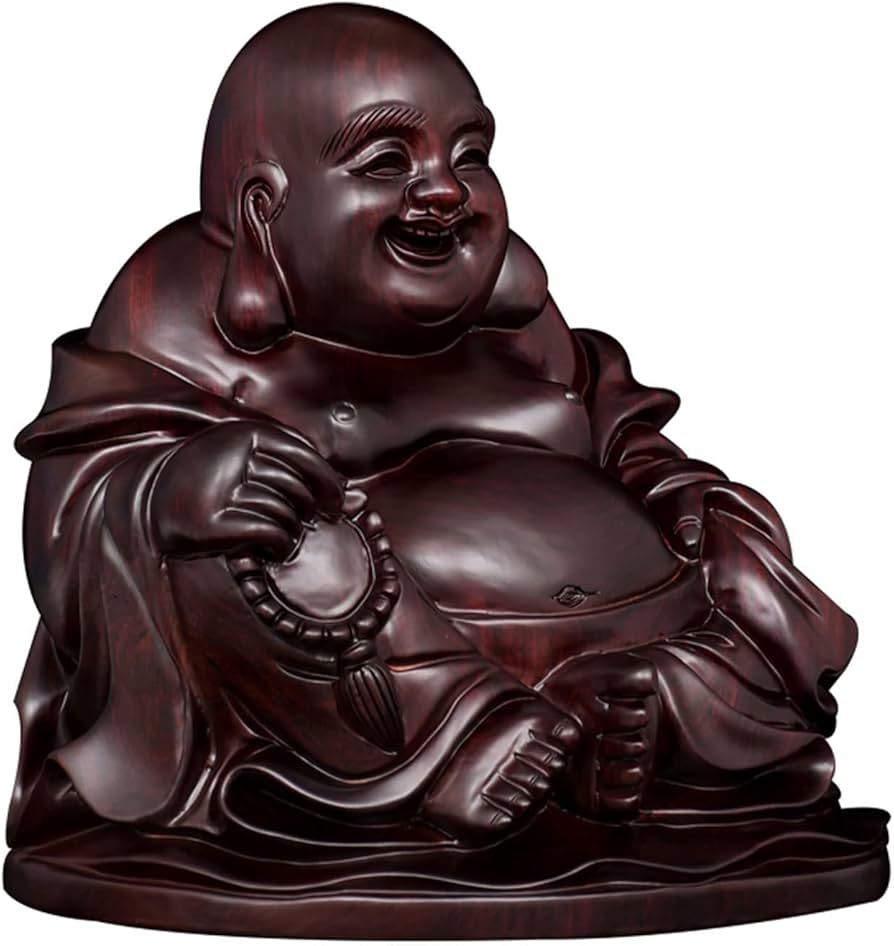 Amazon.co.jp: 布袋さんの置物 6cm 高級天然 黒檀 木彫りの布袋様