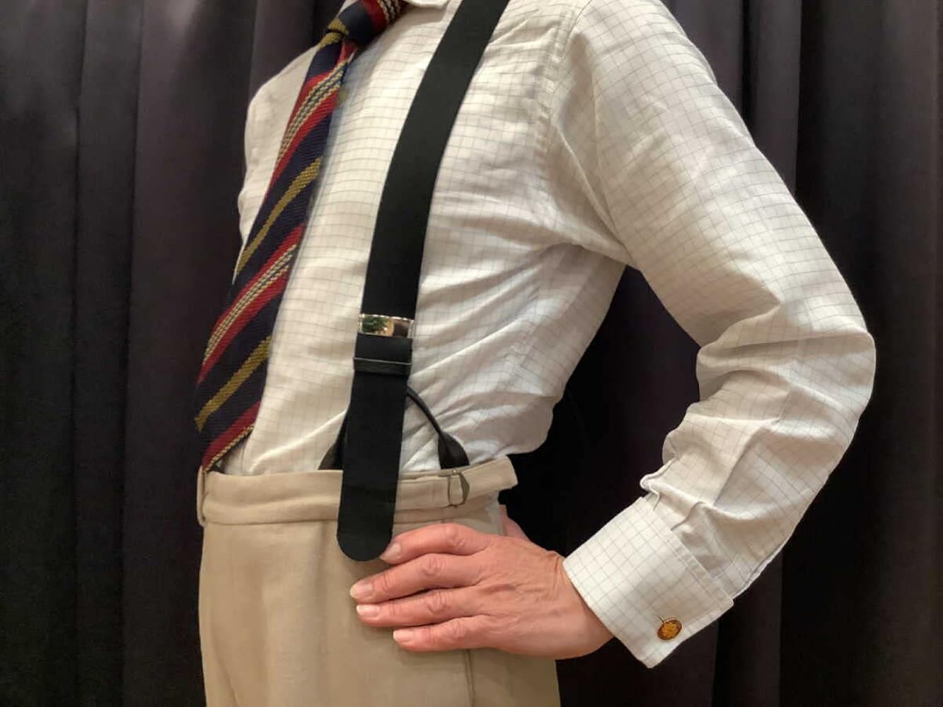 Amazon | [Taggs] サスペンダー英国製アルバートサーストン007ボンド