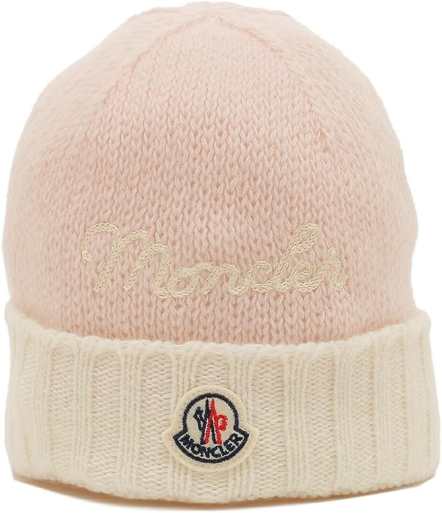 Amazon.co.jp: [モンクレール] ベビー用品 ニット帽子 ピンク ホワイト