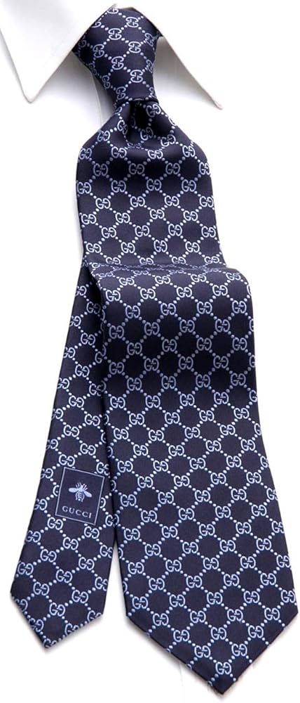 Amazon.co.jp: [グッチ] ネクタイ ネイビー GG柄 GUJ-815 [並行輸入品