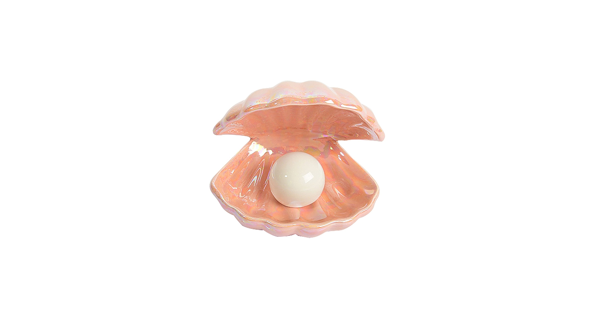 BinaryABC Ceramics Shell Pearl Light Led Lamp Portable Night Light