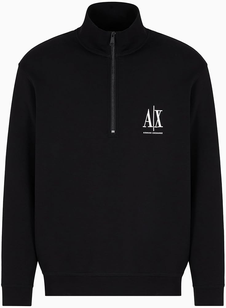 Amazon.com: Armani Exchange Men's Cotton Icon Logo Half Zip