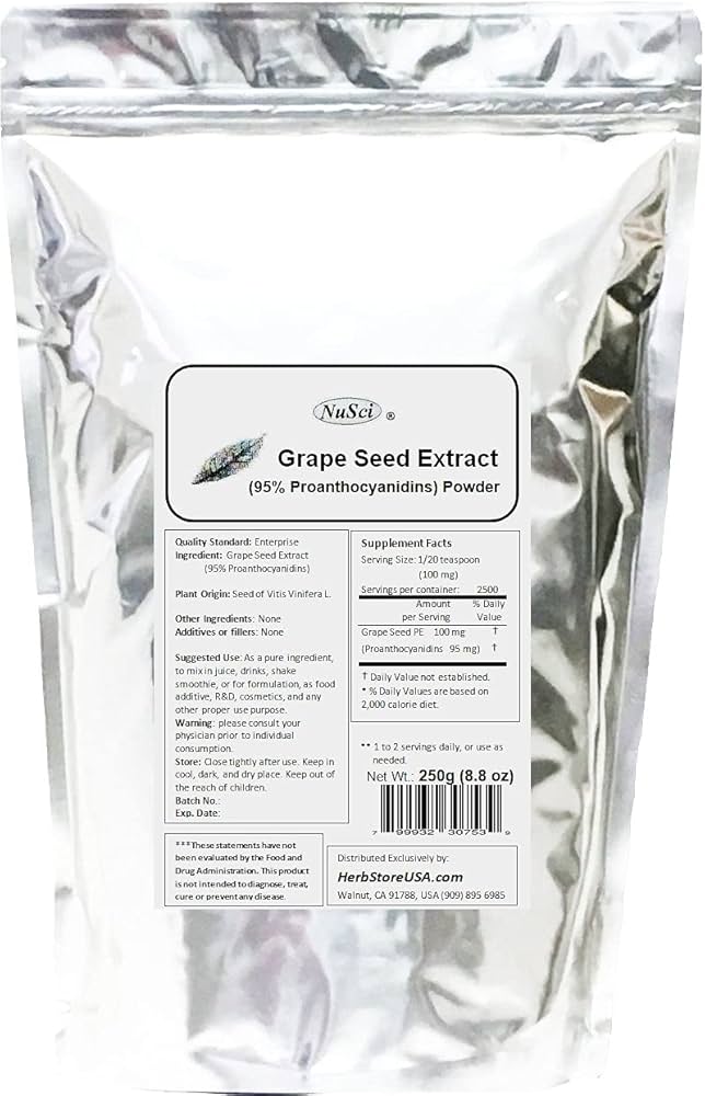 Amazon.com: NuSci Grape Seed (Europe) Extract Powder Standardized