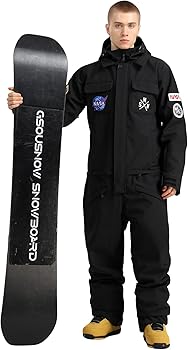 Amazon.com : GSOU SNOW Men Ski Suit One Piece Snowsuit Snowboard