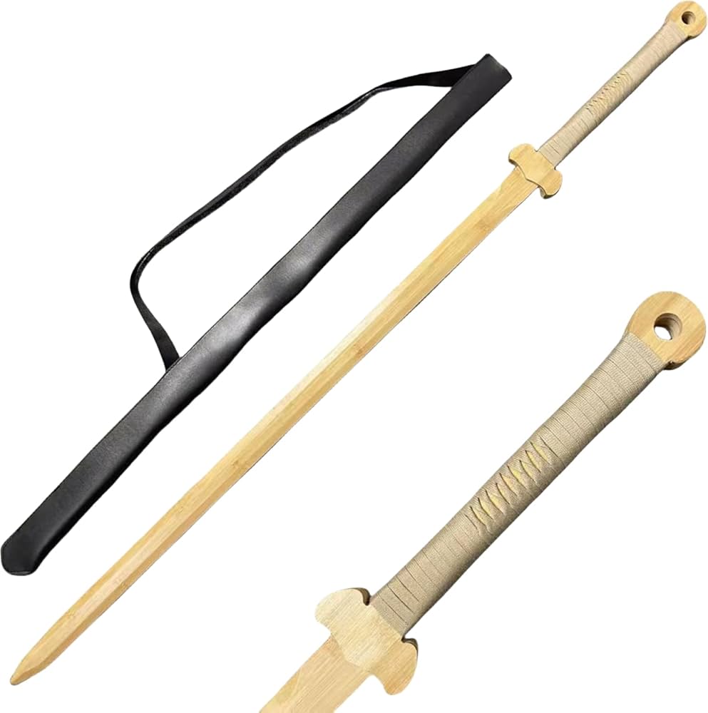 Amazon | Sutenno 中国風木剣 漢剣 両手剣 鞘付き 全長100cm 居合刀