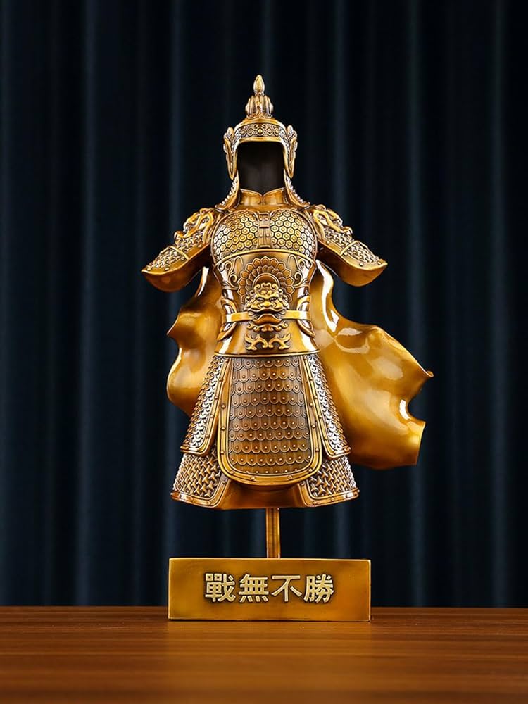Amazon.co.jp: 戦国武将甲冑フィギュア 真鍮 置物・五月人形 鎧飾り