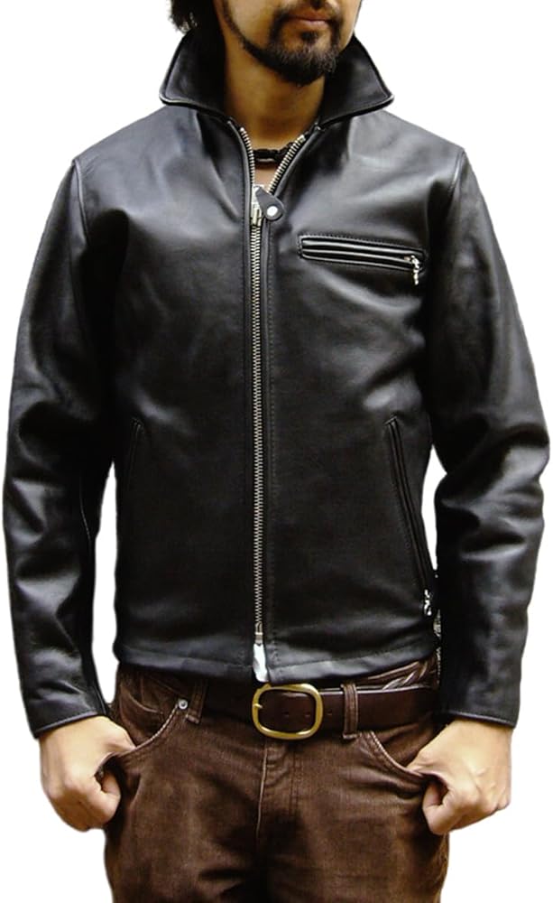 Amazon.co.jp: [ショット] SCHOTT 643 襟付きシングルライダース