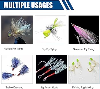 Amazon | ティンセル フライタイイング素材 10本セット クリスタル