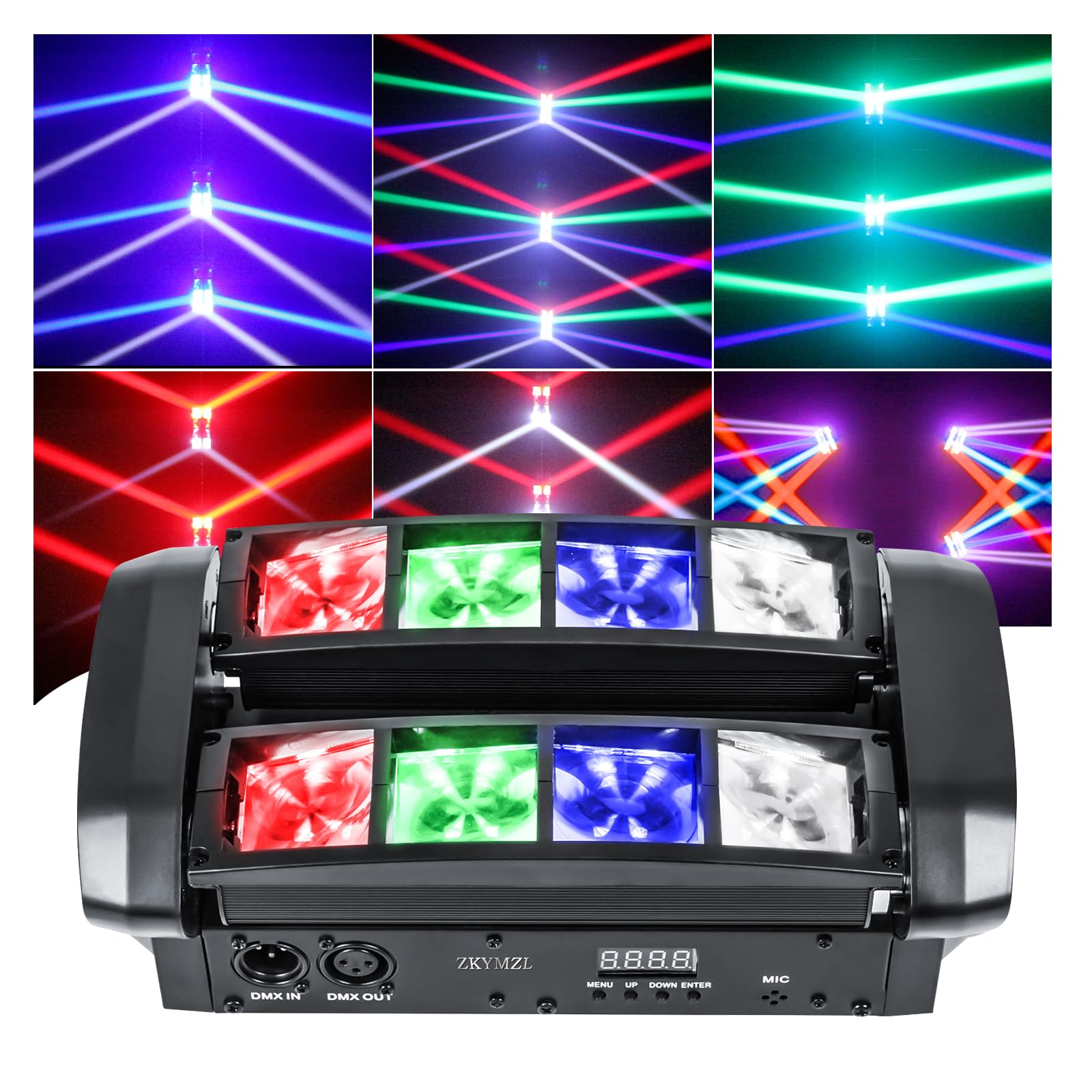 Amazon.com: ZKYMZL RGBW Moving Head DJ Lights LED Spider Beam