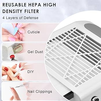 Amazon.com: Nail Dust Collector Vacuum 80W Adjustable Power