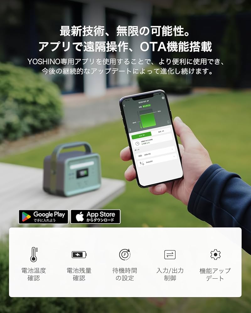 Amazon.co.jp: YOSHINO ヨシノ 固体電池 ポータブル電源 EV搭載電池