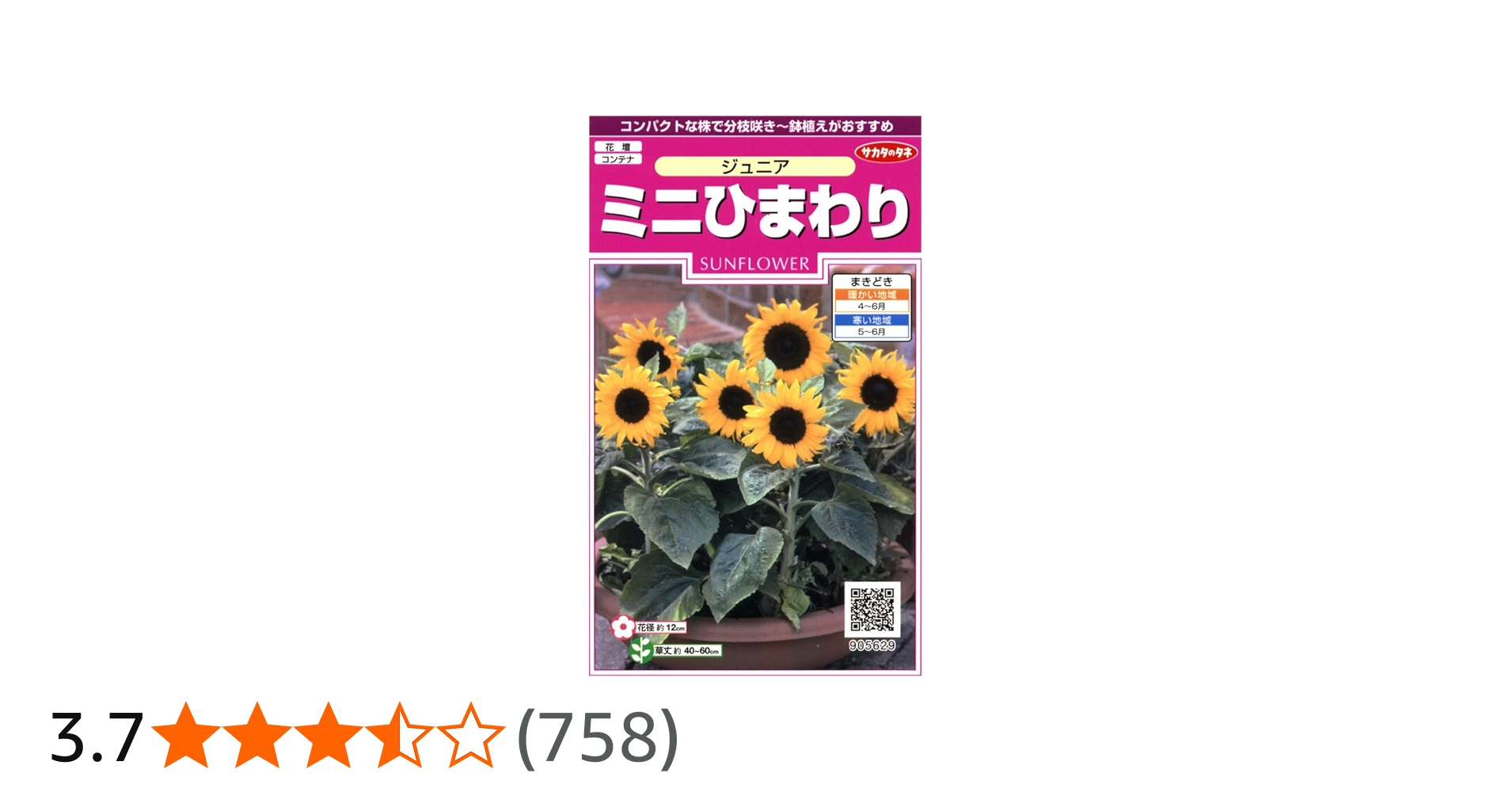 Amazon | サカタのタネ 実咲花5629 ミニひまわり ジュニア 00905629