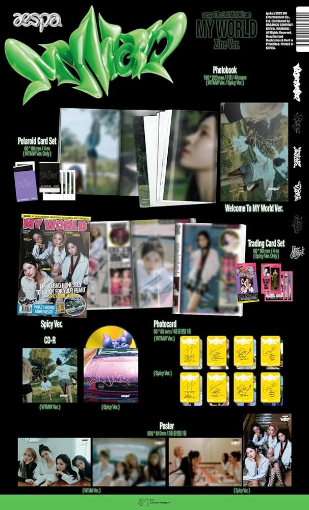 sments - aespa [MY WORLD] The 3rd Mini Album (Zine Ver.) 2 ver set