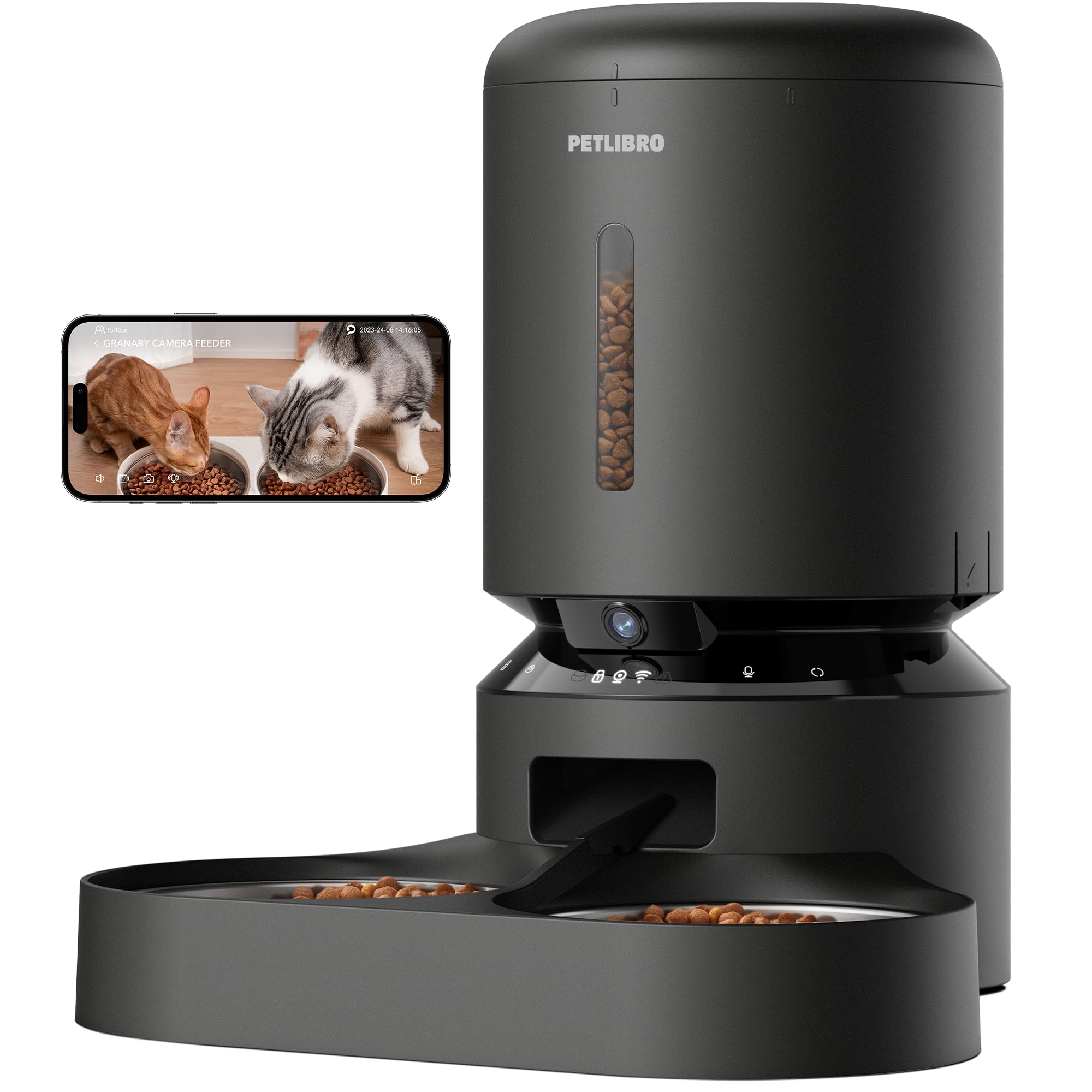 Amazon | PETLIBRO 自動給餌器 カメラ付き 2匹対応 1080P 暗視機能