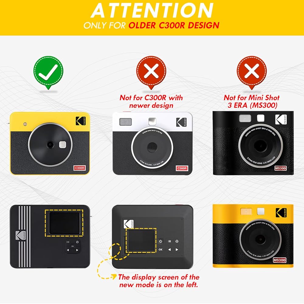 Amazon.com : Rieibi Mini Shot 3 Retro Case, PU Leather Protective