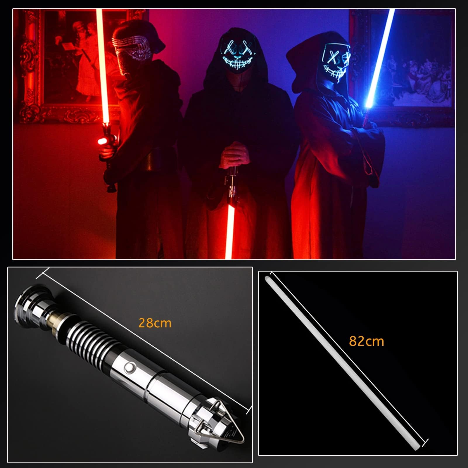 Amazon.co.jp: ライトセーバー 輝く剣 RGB 12色変更 LED メタルヒルト