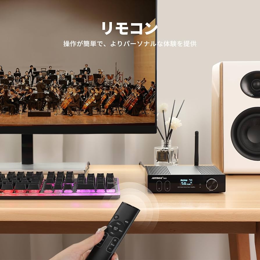 Amazon | AIYIMA D03 Bluetooth5.0 パワーアンプ 150W * 2 HIFI2.1