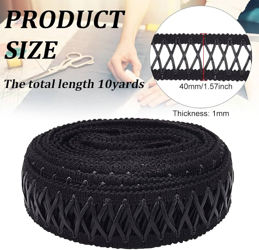 Amazon.com: BENECREAT 10 Yards Black PU Leather Ribbon, 1-5/8 Inch