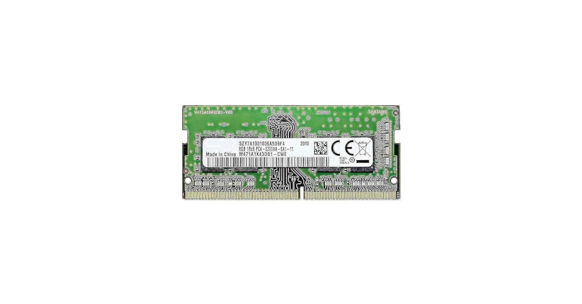 Samsung 8GB DDR4 3200MHz SODIMM PC4-25600 CL22 1Rx8 1.2V 260-Pin