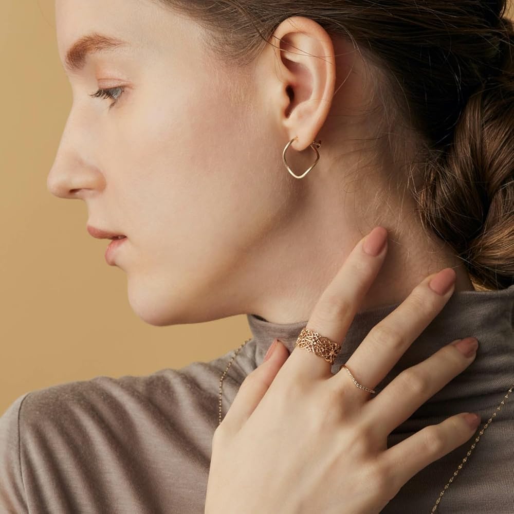 Amazon.co.jp: [アガット] agete 【 K18ゴールドリング