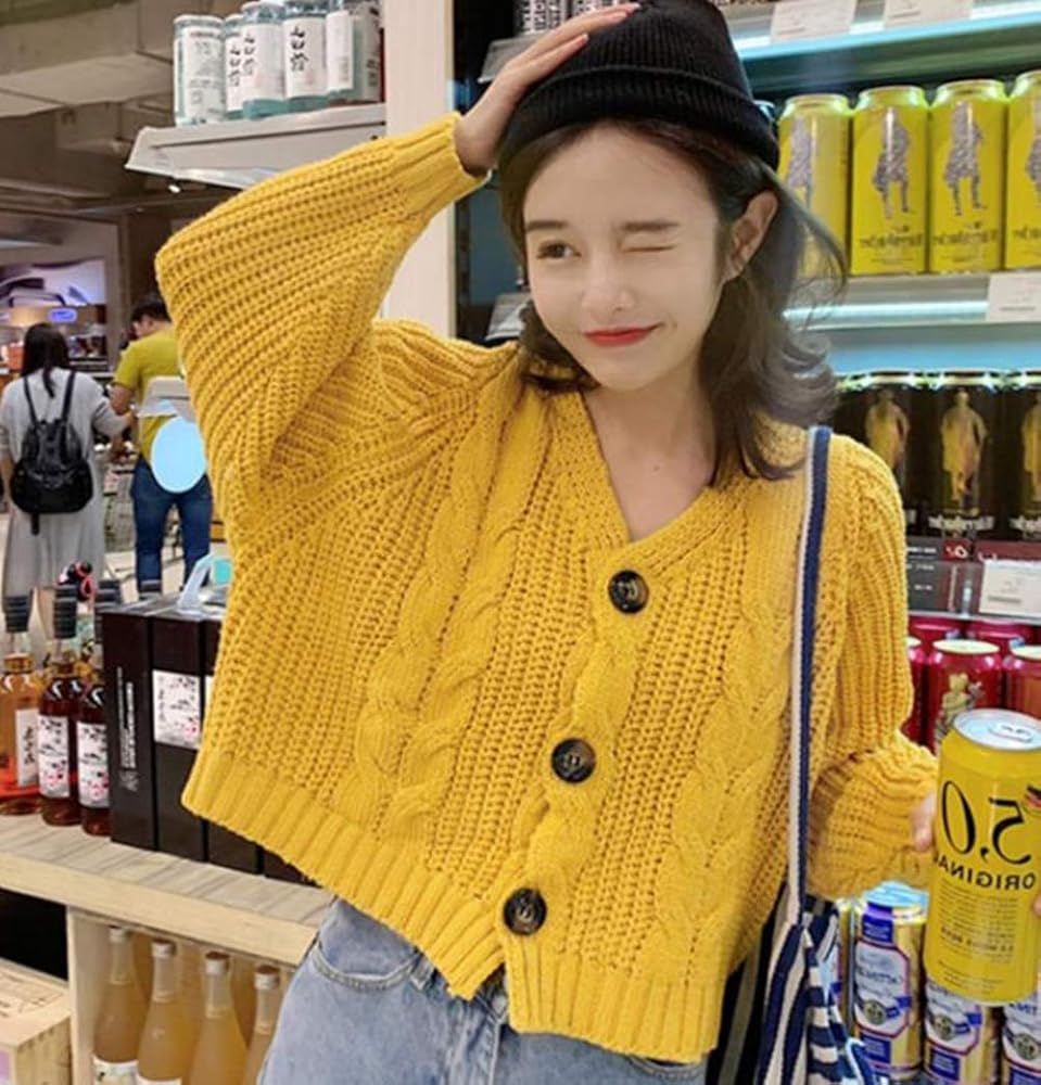 Amazon | QYYカーディガン レディース ニット Vネック ニット