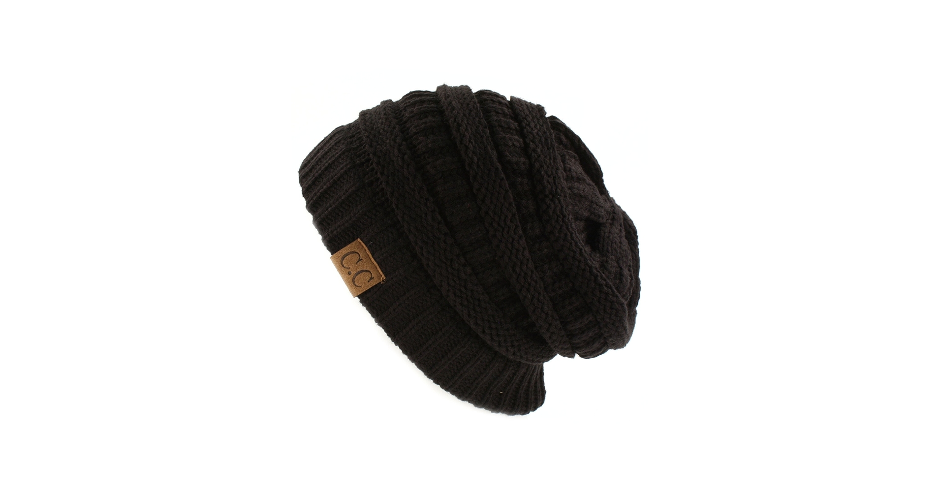 Unisex Winter Chunky Soft Stretch Cable Knit Slouch Beanie Skully