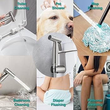 BARROCK Handheld Bidet Sprayer for Toilet, Stainless Steel Metal