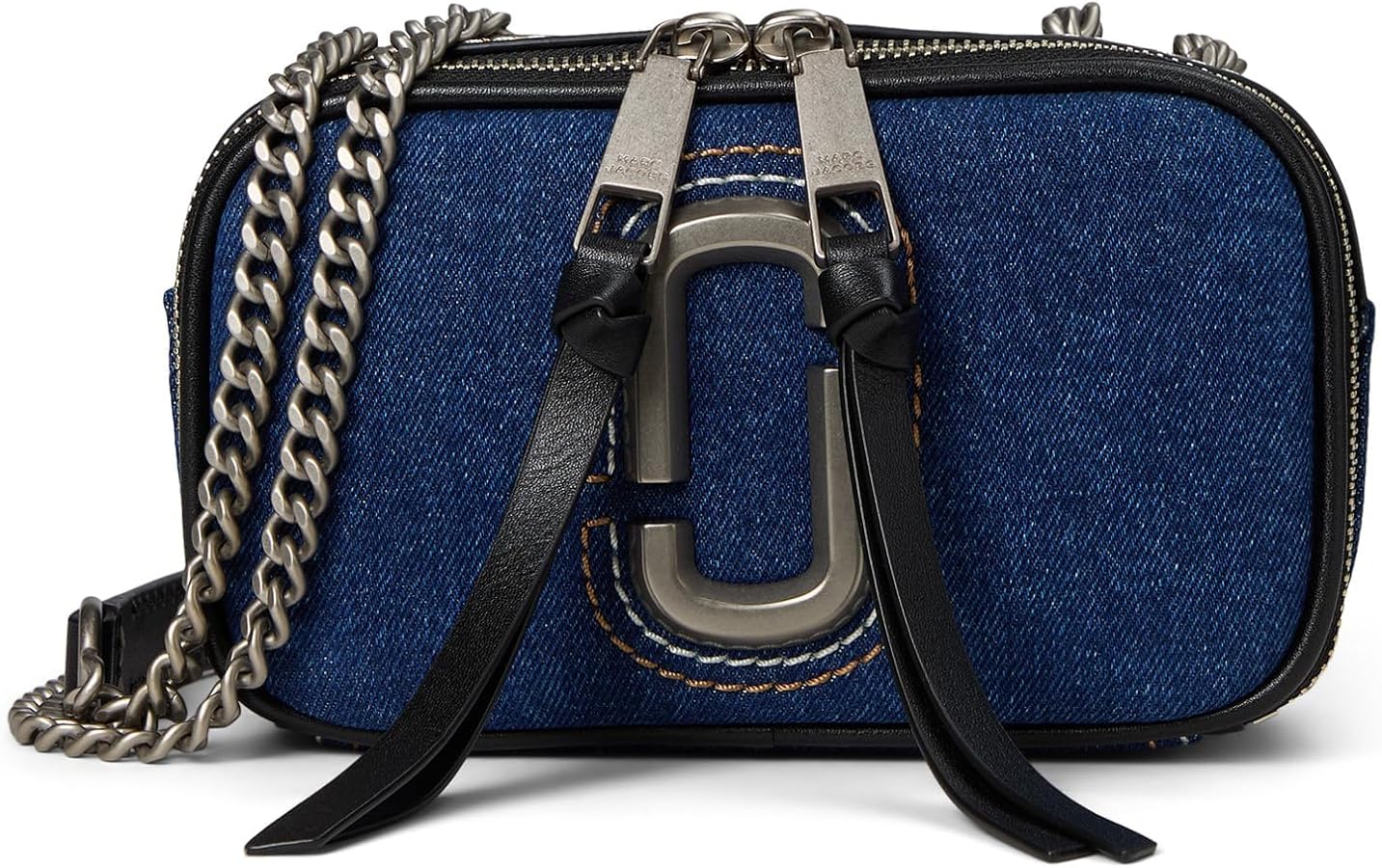 Marc Jacobs Womens The Denim Chain Snapshot Dark Wash One Size One