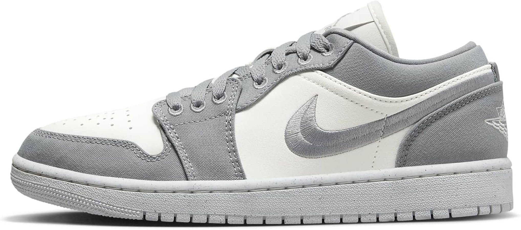 Amazon.com | Women's Jordan 1 Low SE Light Steel Grey/Sail-White
