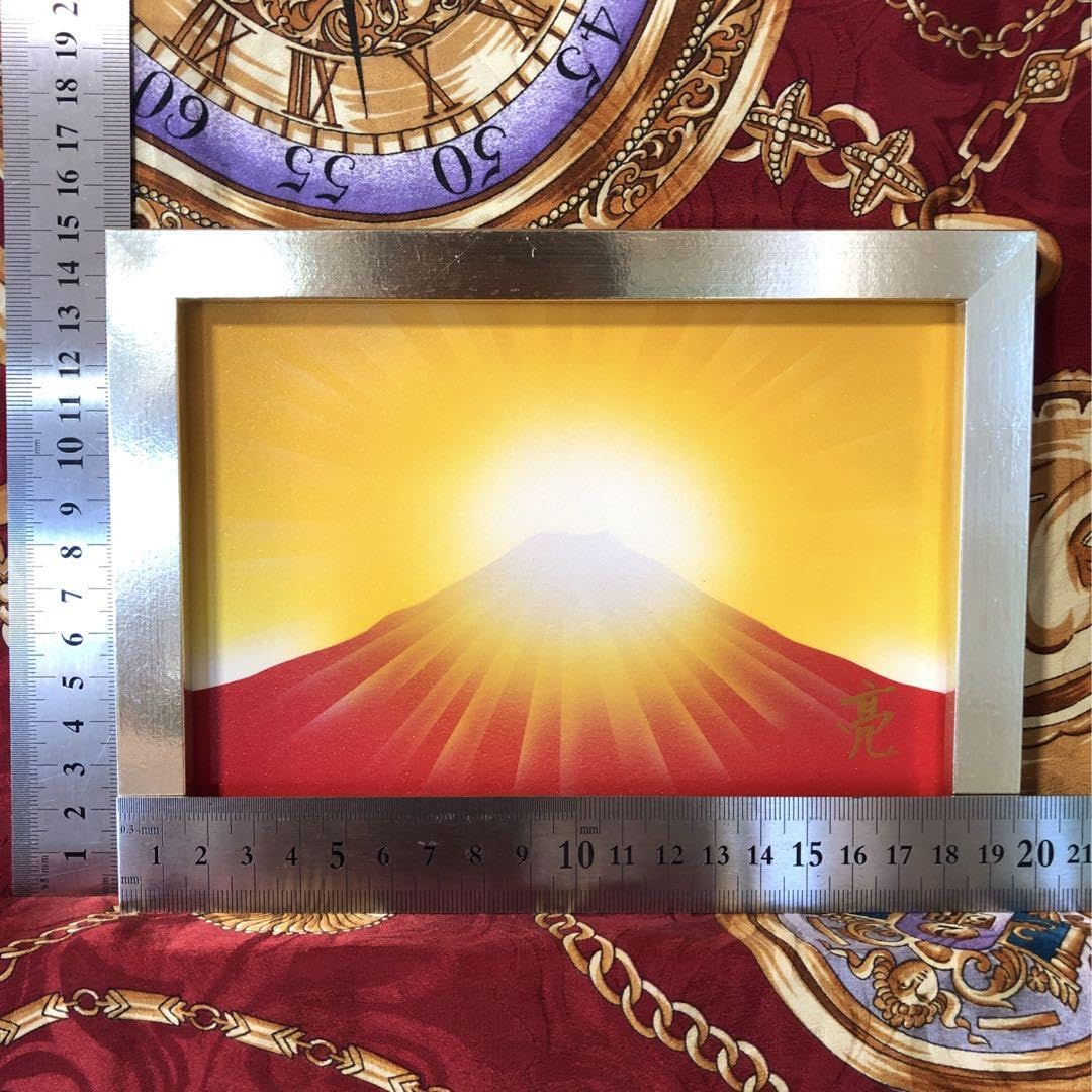 Amazon.co.jp: 強力風水アートダイヤモンド赤富士 商売繁盛仕事運金運