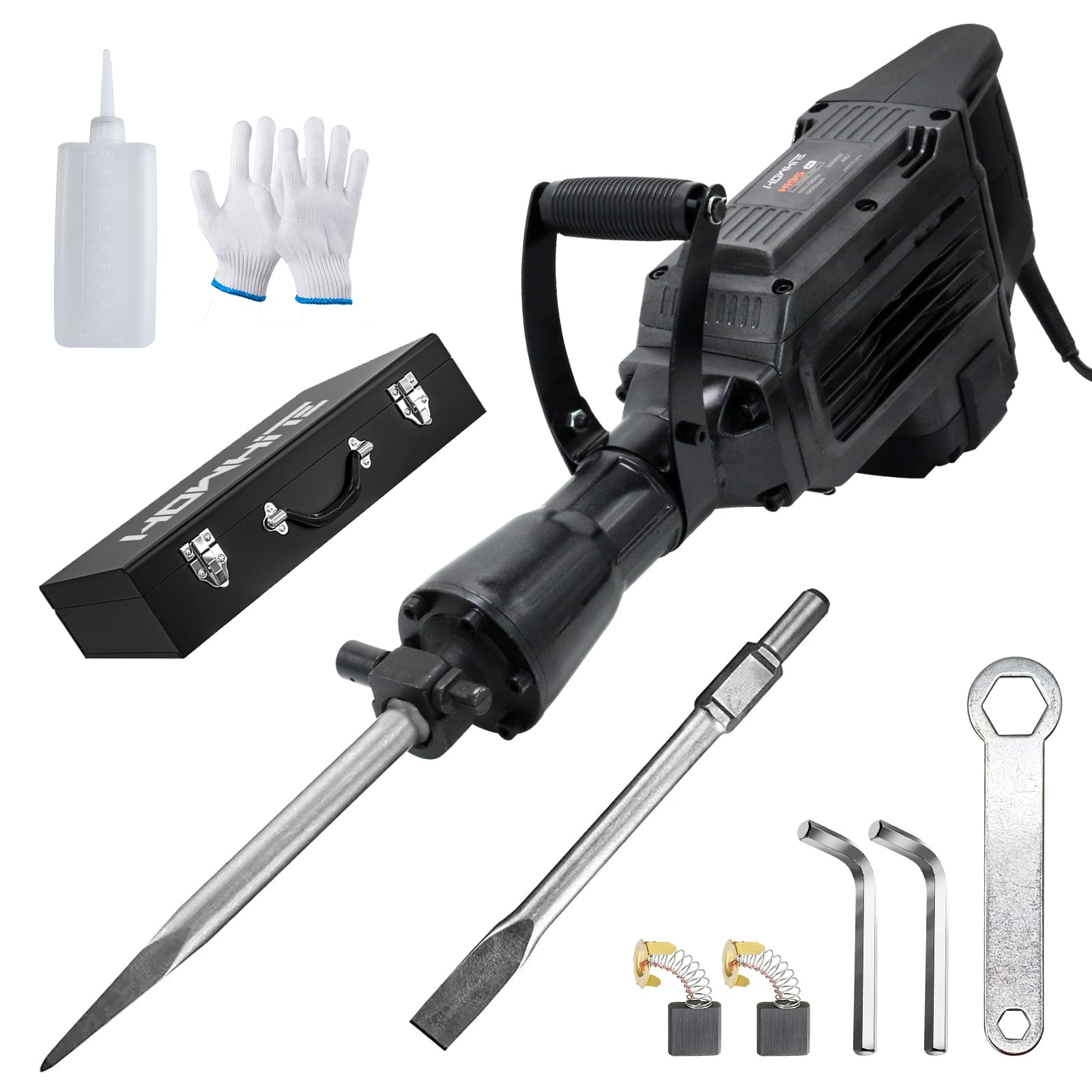 Amazon | Howhite ハツリ機 電動 コンクリートハンマー 2500W 打撃数