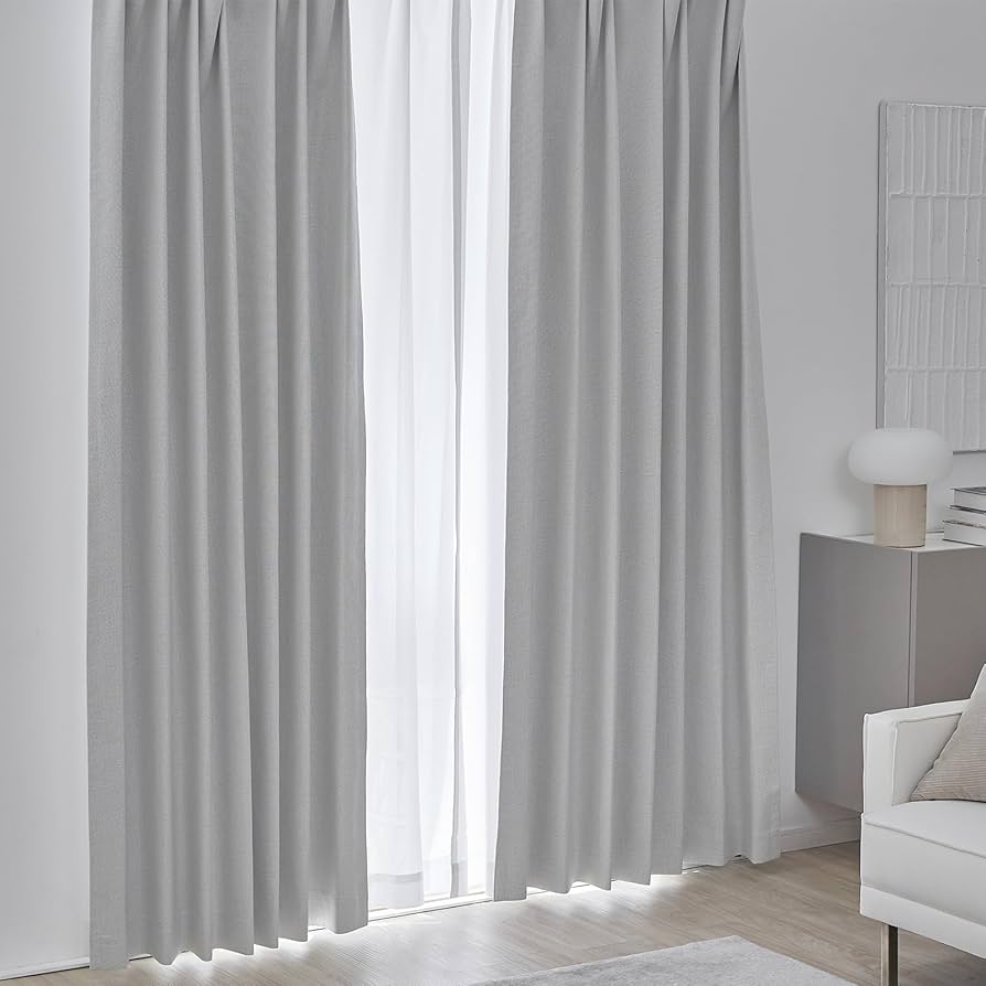 Amazon｜LOWYA ロウヤ カーテン 4枚セット 遮光 遮音 レース タッセル